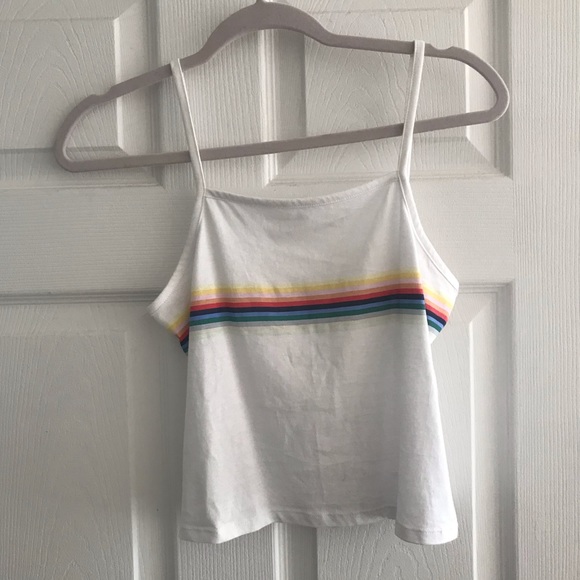 Tilly's Tops - Rainbow Stripe Crop Top 🌞